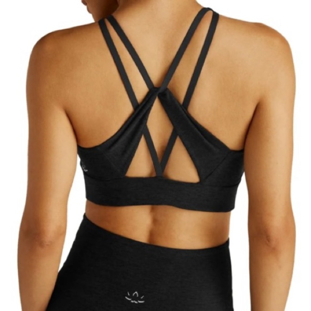 Beyond Yoga Black Strappy Sports Bra